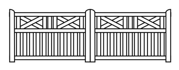 Usedom classic Doppeltor 300 x 100/94 cm VE = 000 – Bild 2