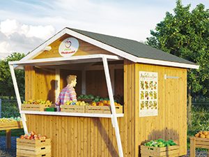 Kiosk 30/20 - Verkaufshaus Roh - unbehandelt