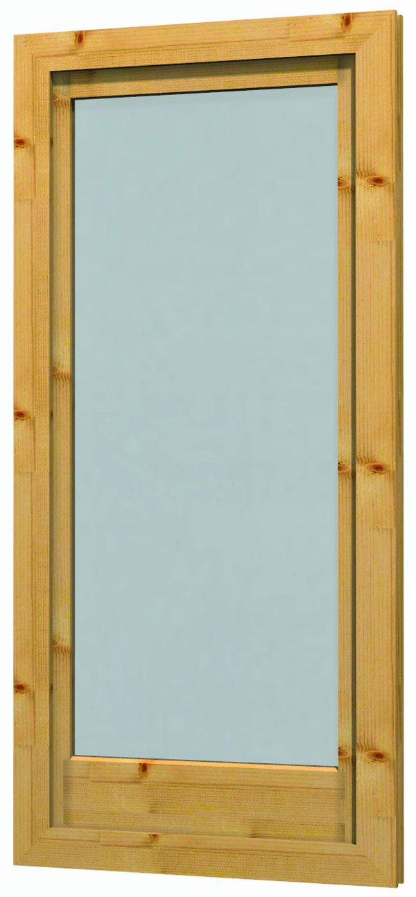 JODA Blockhausfenster Greena 81x177 cm für 28 mm Wandbohle, feststehend ohne Öffnungsfunktion