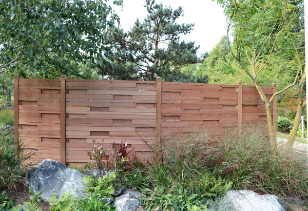 Madura Sichtschutzzaun Keruing 180x180 cm, natur VE = 026, FSC-zertifiziert (FSC 100%) – Bild 4