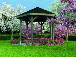 JODA Pavillon Modena 2 Ø 400 cm Natur Lärche naturbelassen