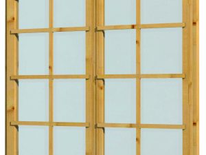 JODA Pavillonfenster 133x141 cm für 28 mm Wandbohle, Dreh-Doppelflügel nach außen öffnend