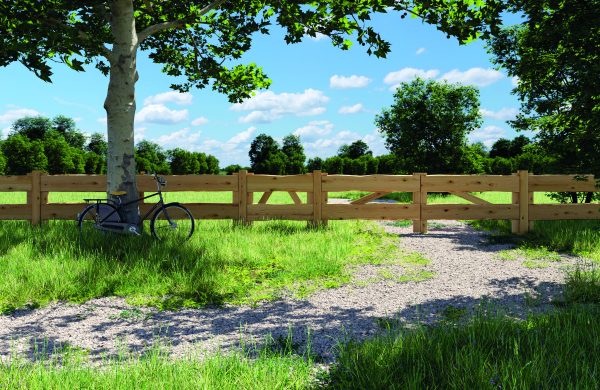 Bonanza-Zaun-Pforte gehobelt natur 26 mm, 100 x 80 cm VE = 000 – Bild 4