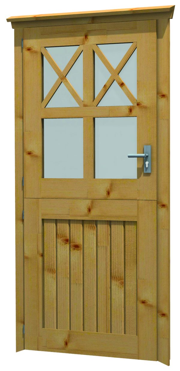JODA Schwedenhaus-Klöntür 87x190cm für 28 mm Wandbohle, DIN Li