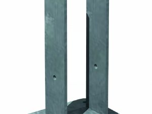 Pfostenanker, H-Form, bes. schwer 115 mm zum Aufdübeln verzinkt