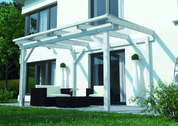 JODA Terrassendach, 400x507 cm, Select mit Steg-Dreifachplatten