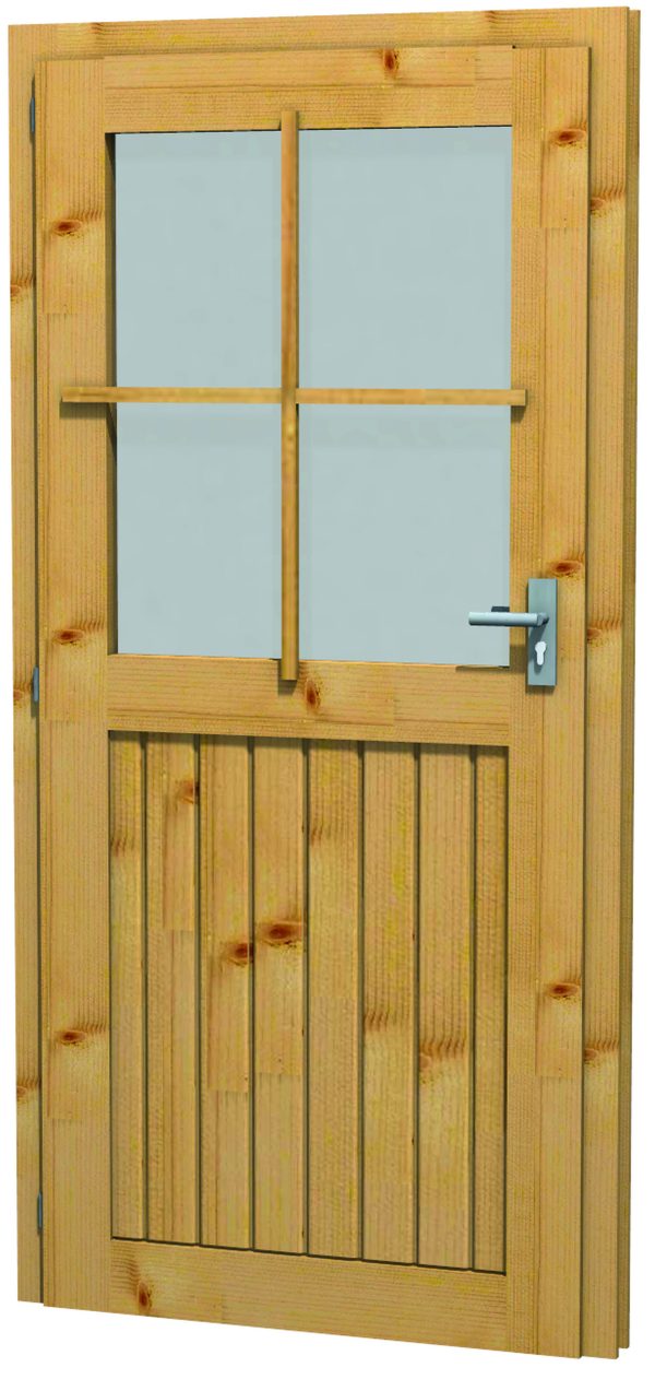 JODA Blockhaustür T 11 90x190 cm für 45 mm Wandbohle, DIN Li