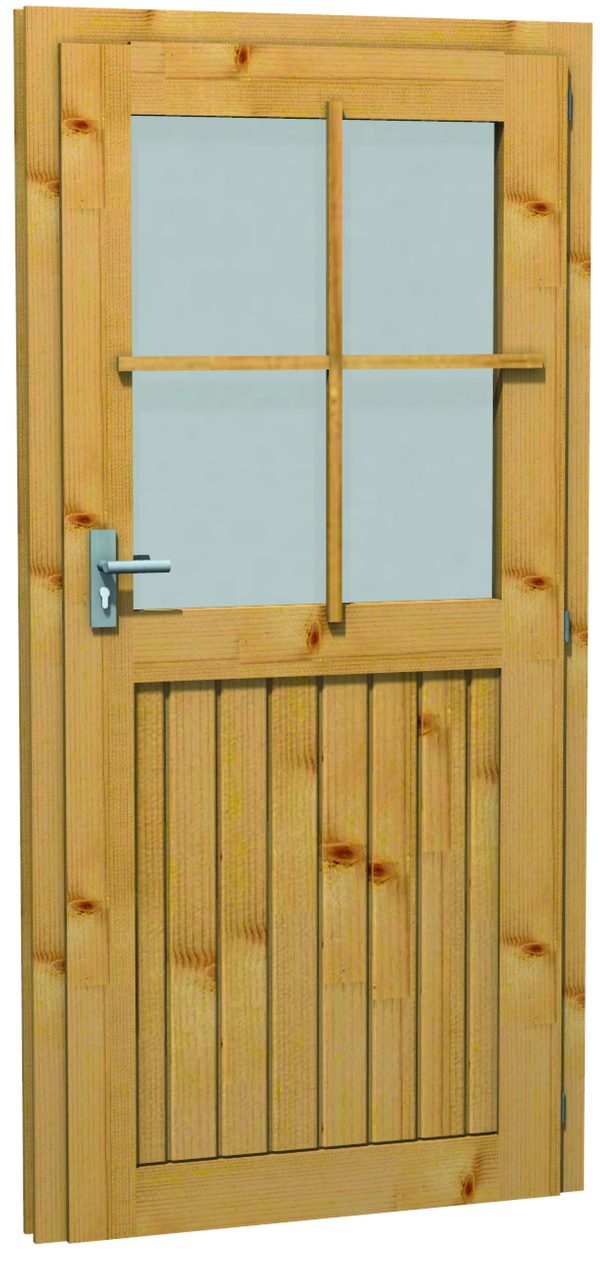 JODA Blockhaustür T 11 90x190 cm für 45 mm Wandbohle, DIN Re