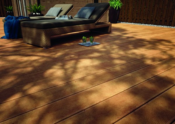 Bangkirai Terrassendiele Kombiprofil 25x145 mm, Länge 2750 mm VE = 126, FSC-zertifiziert (FSC 100%) – Bild 3