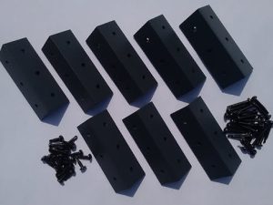 Befestigungs-Set für Aluminium Pfosten Flechtzaunhalter Alu Anthrazit, 8 Stück VE = 010