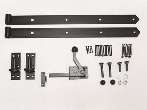 Beschlag-Set für Denver Einzeltor DIN Links, schwarz verzinkt VE = 000