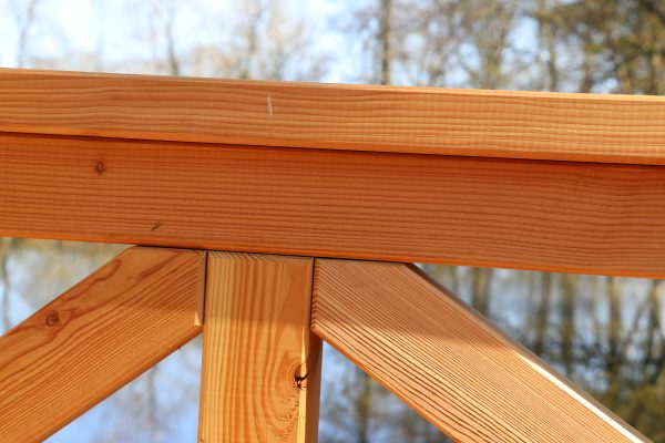 Bogen -Teichbrücke premium Lärche roh 3,00 m, mit 2 Handläufen VE = 000 – Bild 13