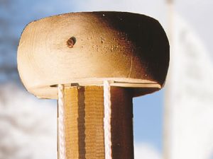 Knauf für Fahnenmast Buche -KDI- DM: 12 cm VE = 000