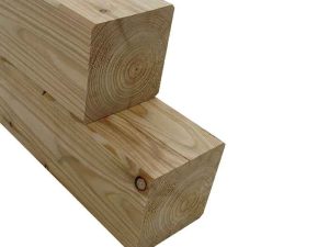 135X135 mm Lärche geh./gef. roh - 5,00 technisch getrocknet VE = 028