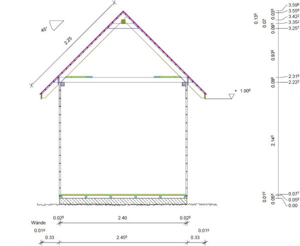 Schwedenhaus mit Klöntür, Einzelfenster mit Fußboden, 240x240 cm, naturbelassen VE = 000 – Bild 8