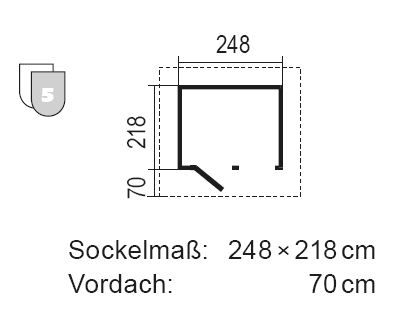 JODA Blockhaus 1-28/248 TF 218/VD-70 Modell Cottage – Bild 2