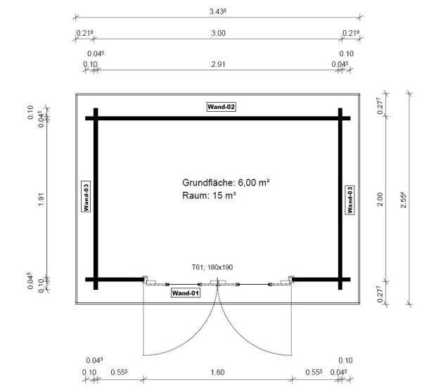 BBH Breda mit Tonnendach 28 mm 300 x 200 cm – Bild 5
