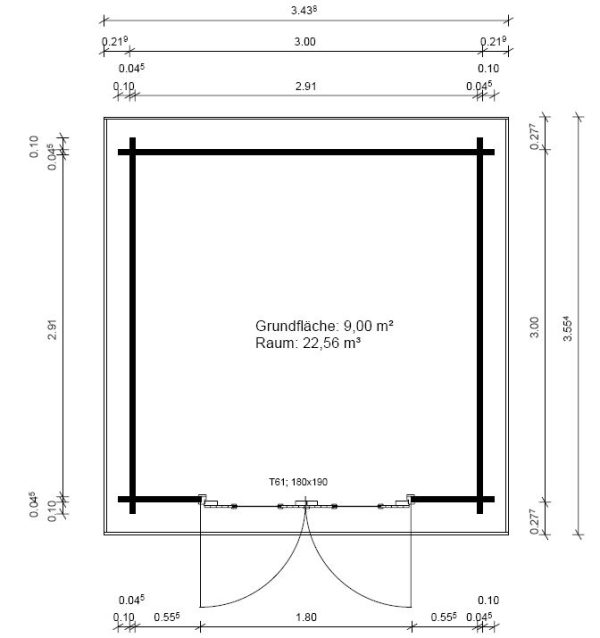 BBH Breda mit Tonnendach 28 mm 300 x 300 cm – Bild 5