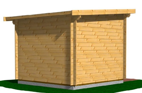 Blockhaus Bungalow / Pultdach, 28 mm 248 x 248 cm – Bild 2