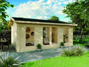 Blockhaus Greena 28 mm 330 x 530 cm