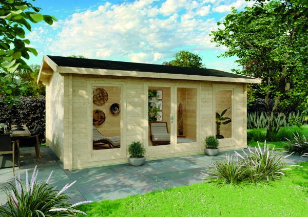 Blockhaus Greena 45 mm 330 x 530 cm