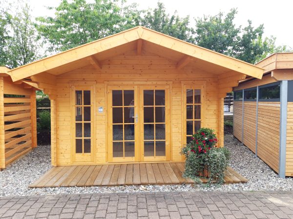 Joda Blockhaus Lodge Fichte naturbelassen 1-45/398 FDTF-FF 398/VD-130 – Bild 3