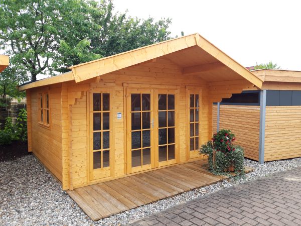 Joda Blockhaus Lodge Fichte naturbelassen 1-45/398 FDTF-FF 398/VD-130 – Bild 4