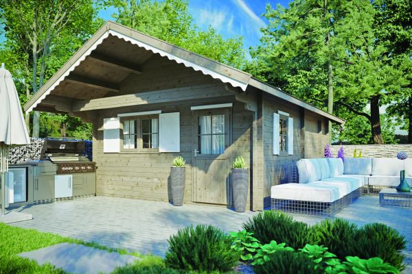 Blockhaus "Weekend III", 45 mm 495 x 714 cm Dachaußenmaß