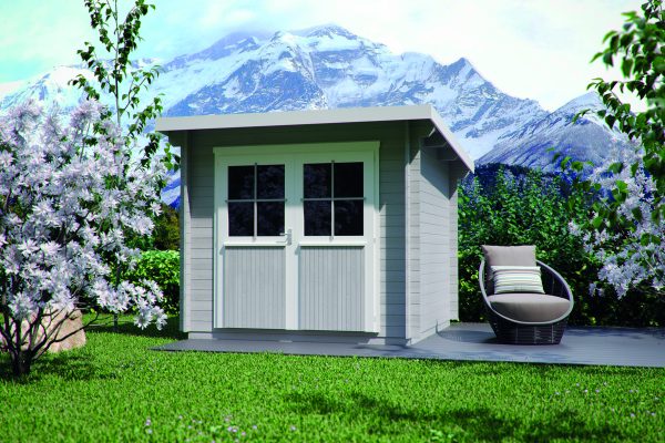 Blockhaus Bungalow / Pultdach, 28 mm 248 x 248 cm – Bild 4