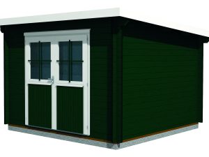 Blockhaus Bungalow / Pultdach, 28 mm 308 x 308 cm