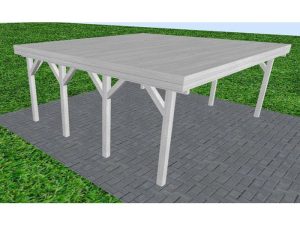 JODA Carport Büsum KG Select Holzblende, Flachdach vorb.f. Gründach
