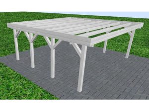 JODA Carport Büsum KO Select Holzblende, Flachdach ohne Bedachung