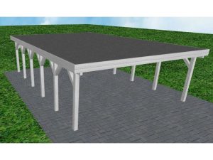 JODA Carport Büsum LF Select Holzblende, Flachdach mit EPDM Folie