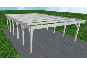 JODA Carport Büsum LO Select Holzblende, Flachdach ohne Bedachung