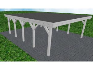 JODA Carport Büsum MF Select Holzblende, Flachdach mit EPDM Folie