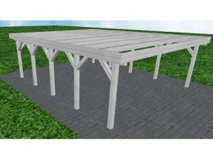 JODA Carport Büsum MO Select Holzblende, Flachdach ohne Bedachung