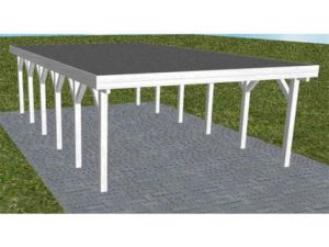 JODA Carport Burg LF Select Holzblende, Flachdach mit EPDM Folie
