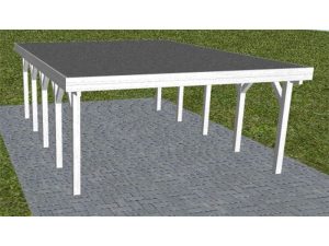 JODA Carport Burg MF Select Holzblende, Flachdach mit EPDM Folie