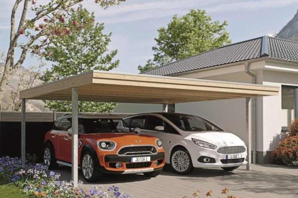 JODA Carport Fulda 560 F Select Holzblende,Flachdach EPDM-Folie