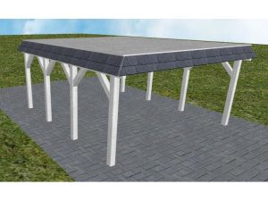 JODA Carport Glücksburg KG Select Walmblende, Flachdach vorb.f. Gründach