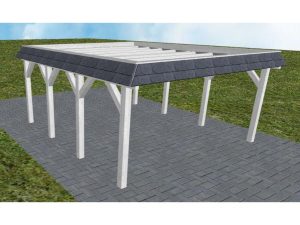 JODA Carport Glücksburg KO Select Walmblende, Flachdach ohne Bedachung
