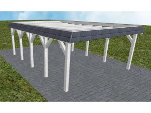 JODA Carport Glücksburg MO Select Walmblende, Flachdach ohne Bedachung