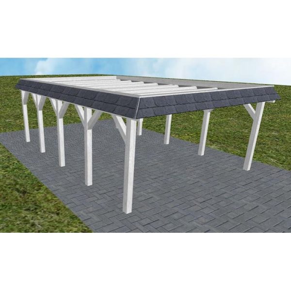 JODA Carport Glücksburg MO Select Walmblende, Flachdach ohne Bedachung