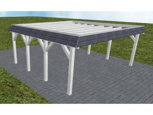 JODA Carport Grömitz KO Select Walmblende, Flachdach ohne Bedachung