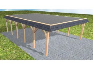 JODA Carport Grömitz LF Perfect Walmblende, Flachdach mit EPDM Folie