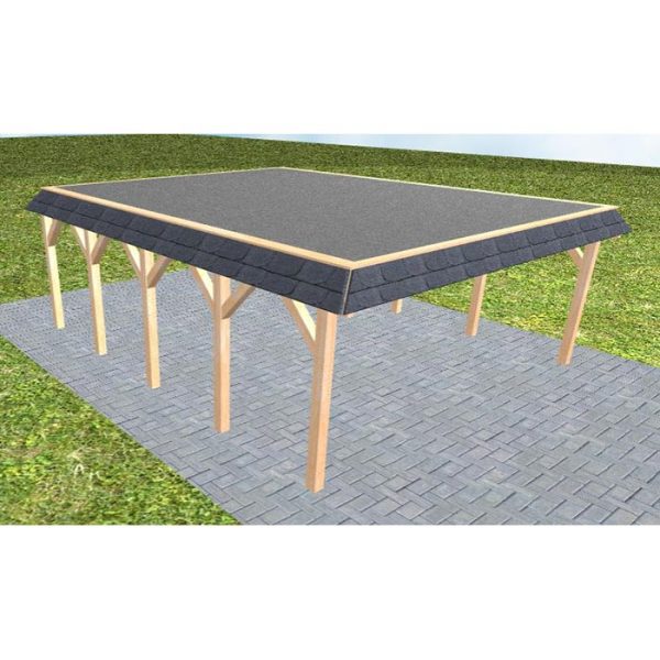 JODA Carport Grömitz MF Perfect Walmblende, Flachdach mit EPDM Folie