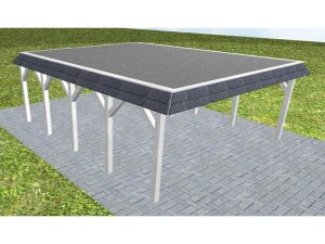 JODA Carport Grömitz MF Select Walmblende, Flachdach mit EPDM Folie