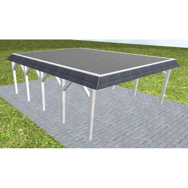 JODA Carport Grömitz MF Select Walmblende, Flachdach mit EPDM Folie