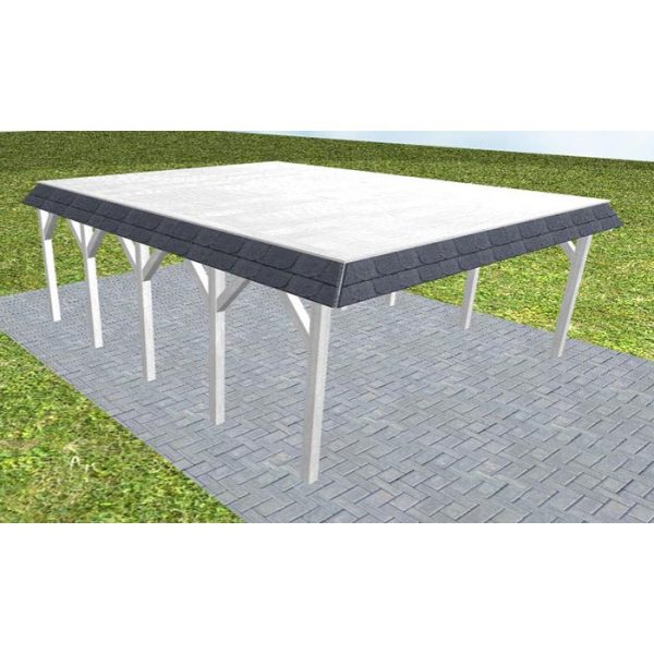 JODA Carport Grömitz MG Select Walmblende, Flachdach vorb.f. Gründach