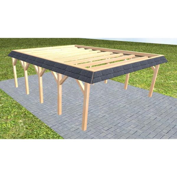 JODA Carport Grömitz MO Perfect Walmblende, Flachdach ohne Bedachung
